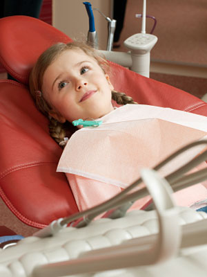 kid in a dentist chair