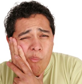 Man with toothache